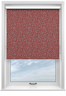 Leopard Luxe, Cherry Red - Twist&Fit Roller Blind